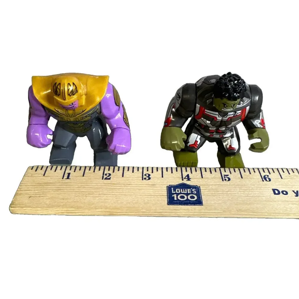 Marvel Hulk Quantum Suit and Thanos Big Figure Minifigure Bigfig NOT LEGO BRAND